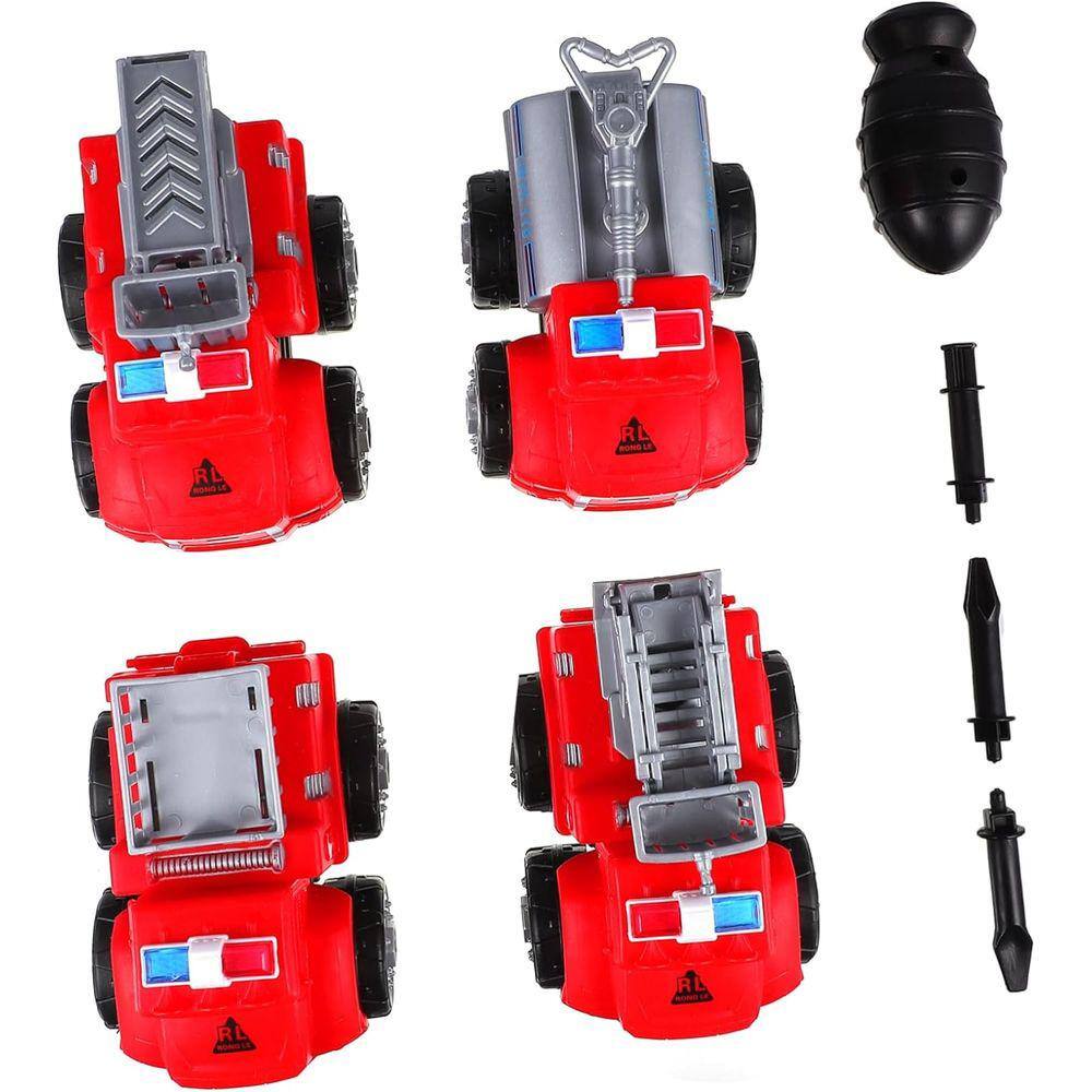 Conjunto de carros de brinquedo Puzzle Dressoos Educational para crianças, 4 unidades