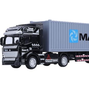 Modelo de caminhão porta-contêineres Toy 1:48 Scale Alloy High Simulation
