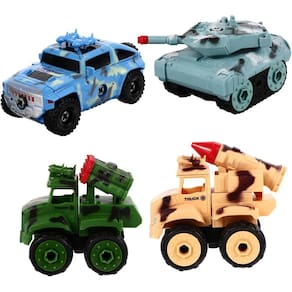 Conjunto de carros de brinquedo Puzzle Dressoos Educational para crianças, 4 unidades