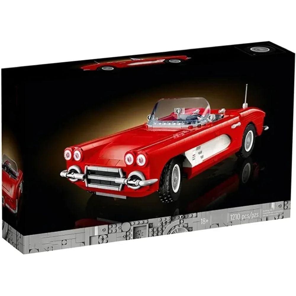 Block Set Vintage Suede Sports Car, modelo de motocicleta com luz