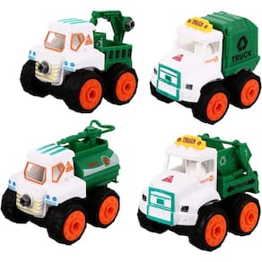Conjunto de carros de brinquedo Puzzle Dressoos Educational para crianças, 4 unidades