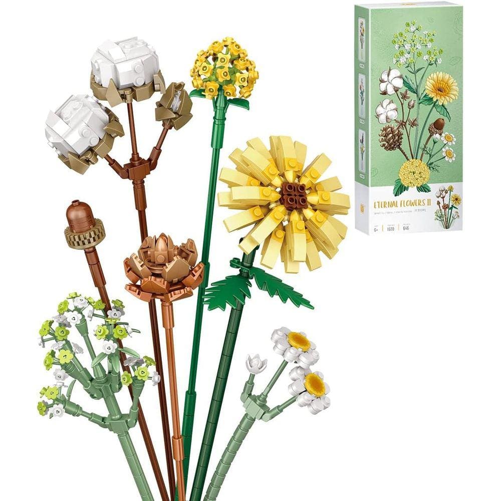 Conjunto de blocos de construção Panegy Flower Bouquet para adultos