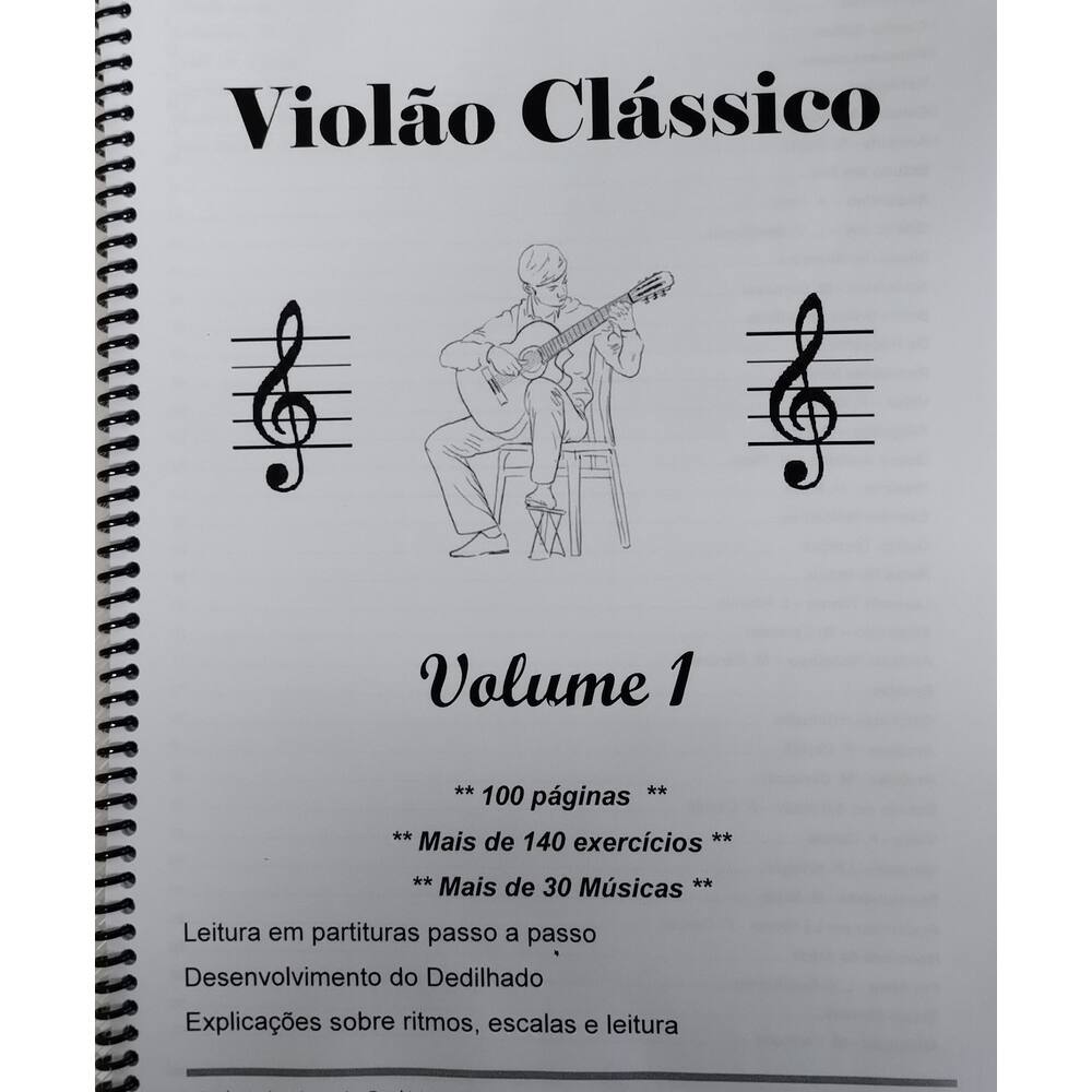 Caderno Livro de Estudos Violão Clássico – Partituras
