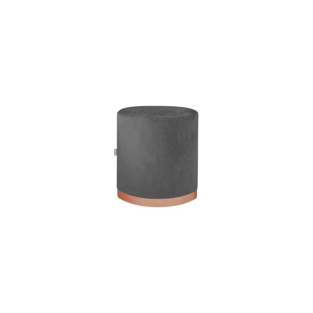 Puff Recepção Coliseu Alto Padrão Cinza 50cm