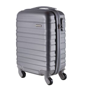 Mala de Bordo Abs para Viagem Yins 21026 Rodinhas Removiveis Cadeado Embutido Prata