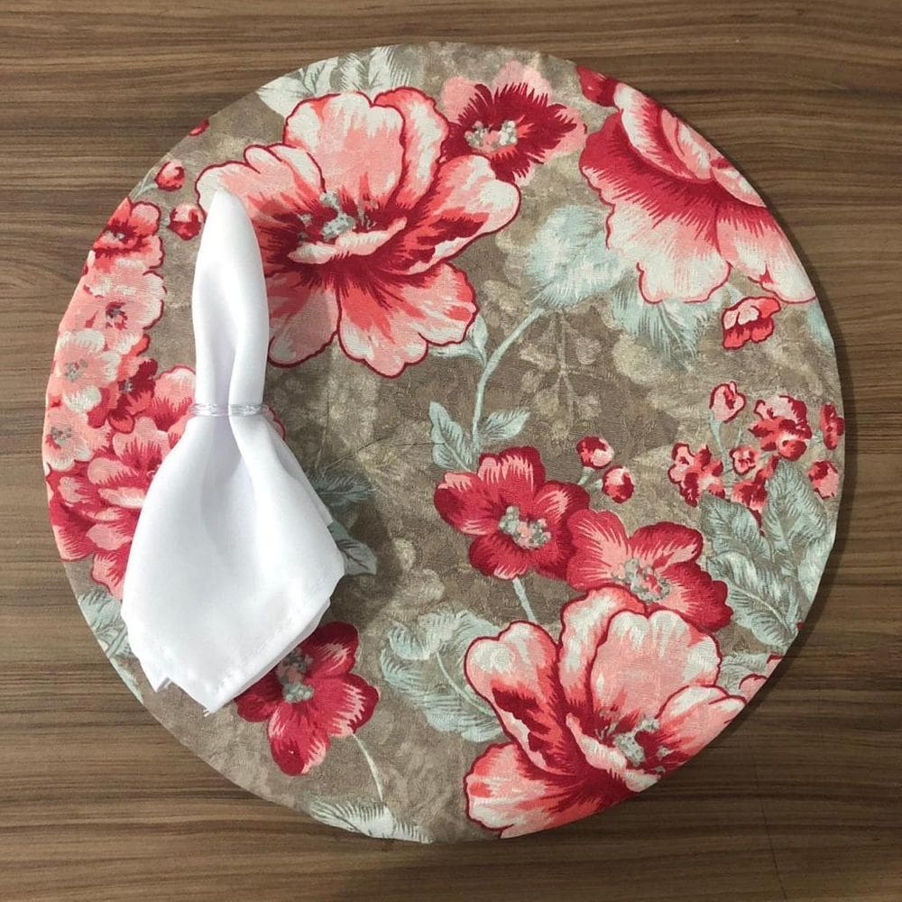 Jogo De Sousplat De Tecido 2 Lugares Completos Branco