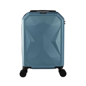 Mala de Bordo Pequena para Viagem em Abs Yins Angle 21162 Cadeado Integrado Rodas Giro 360 Azul