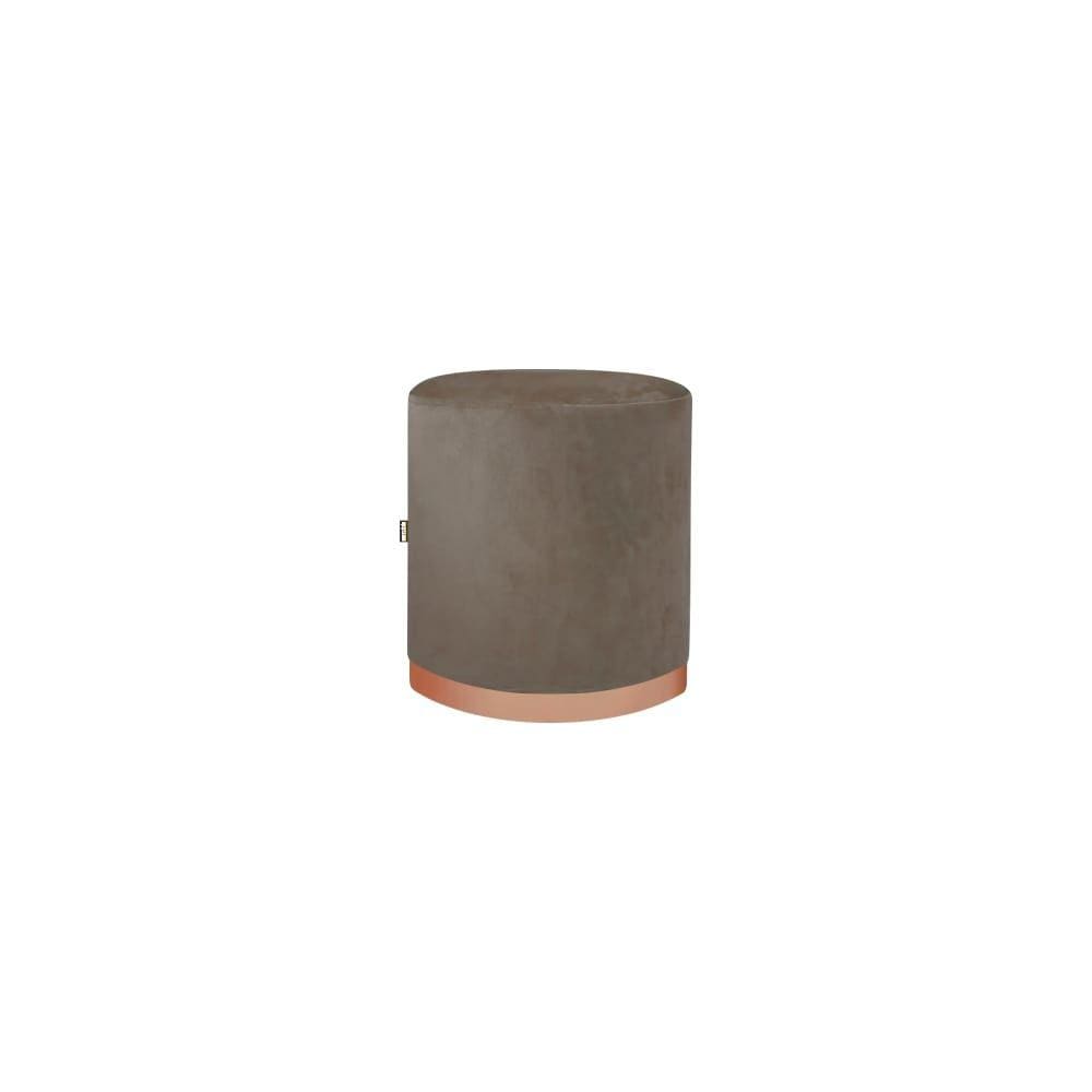 Puff Recepção Coliseu Alto Padrão Marrom Claro 50cm