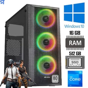 Computador i7-10700F - H470M - RAM 16GB - SSD 512GB - Placa de Vídeo 4GB - Fonte 750w - Gab G220BK Windows 10 PRO