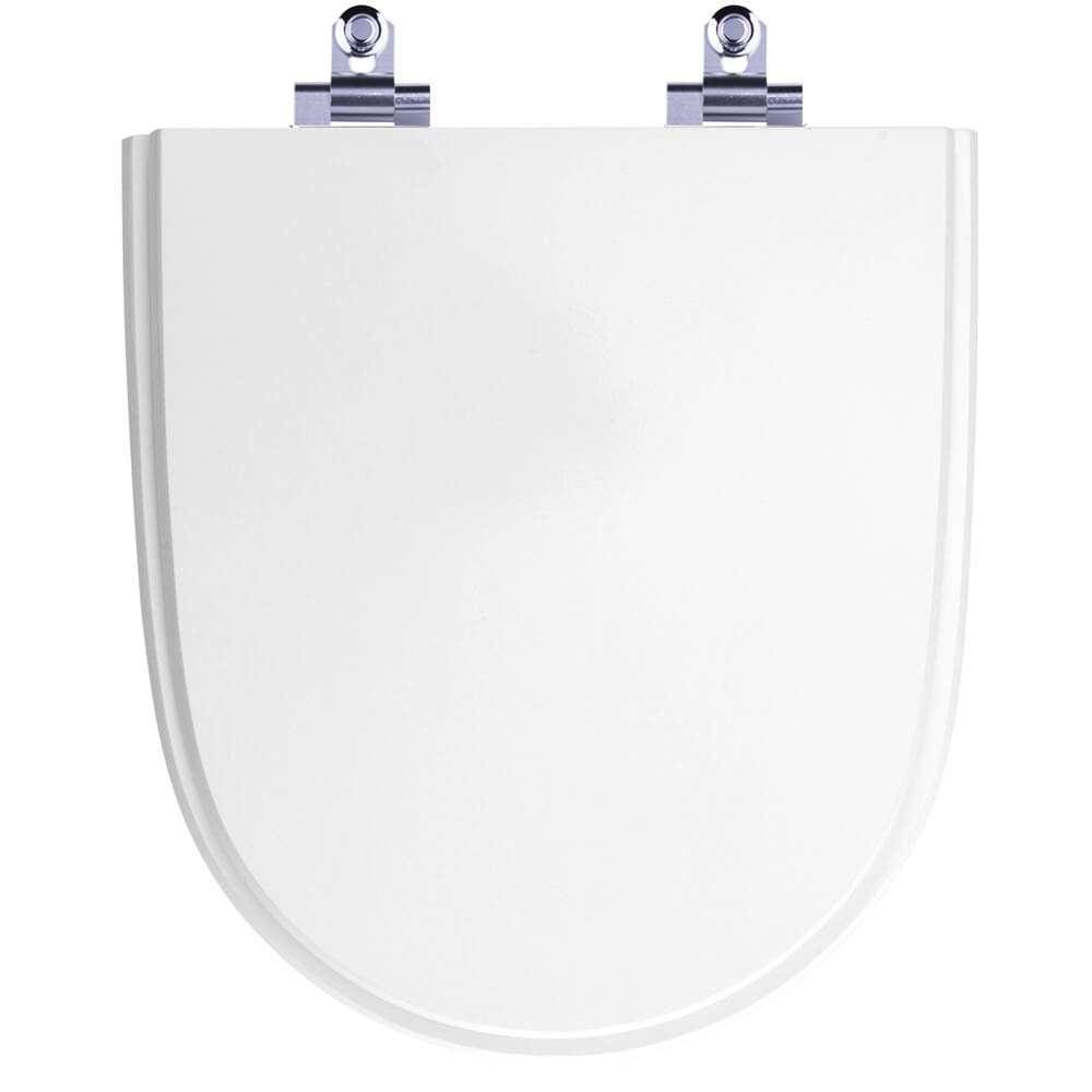 Assento Sanitário Laqueado Soft Close Mondiale Branco para vaso Celite