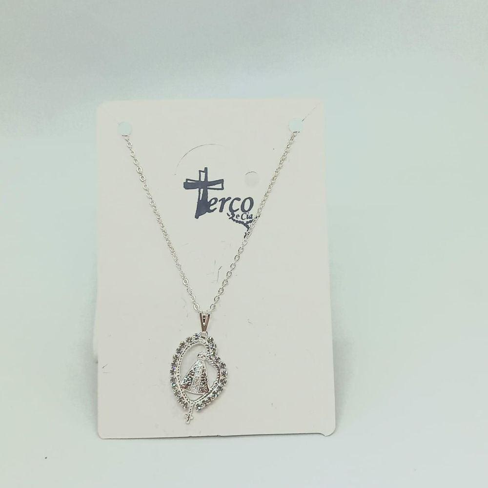 Colar Nossa Senhora Aparecida - Prata