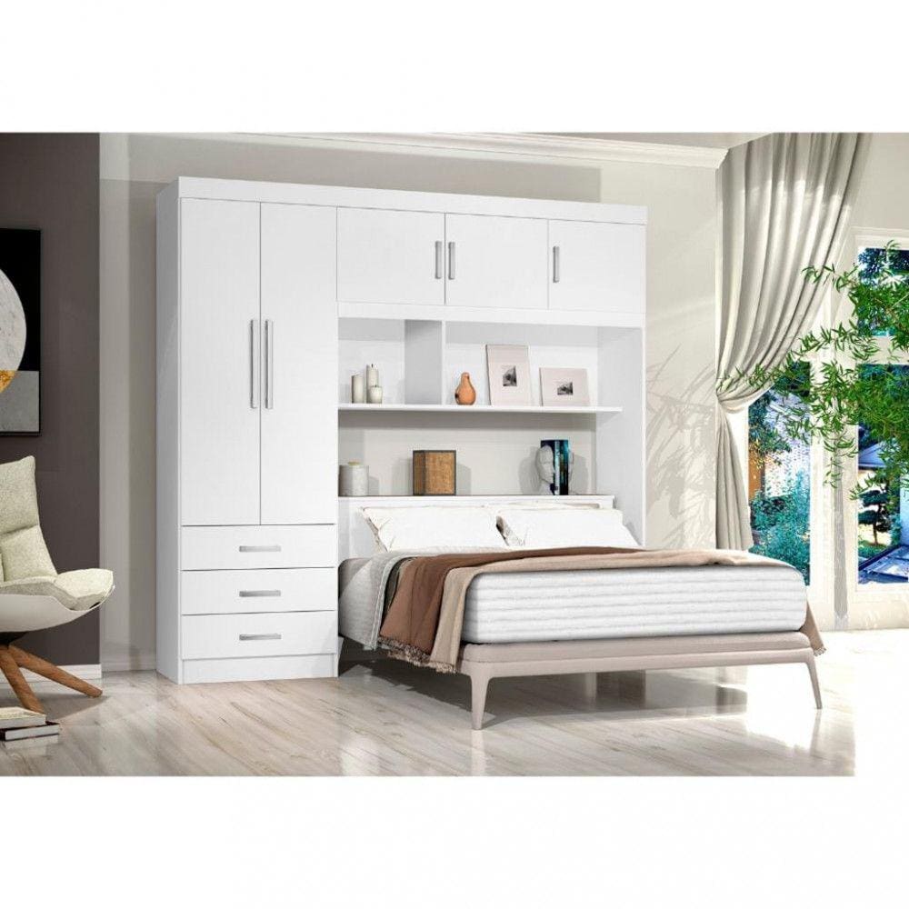 Guarda Roupa Casal 5 Portas 3 Gavetas Cancun JeA Móveis
