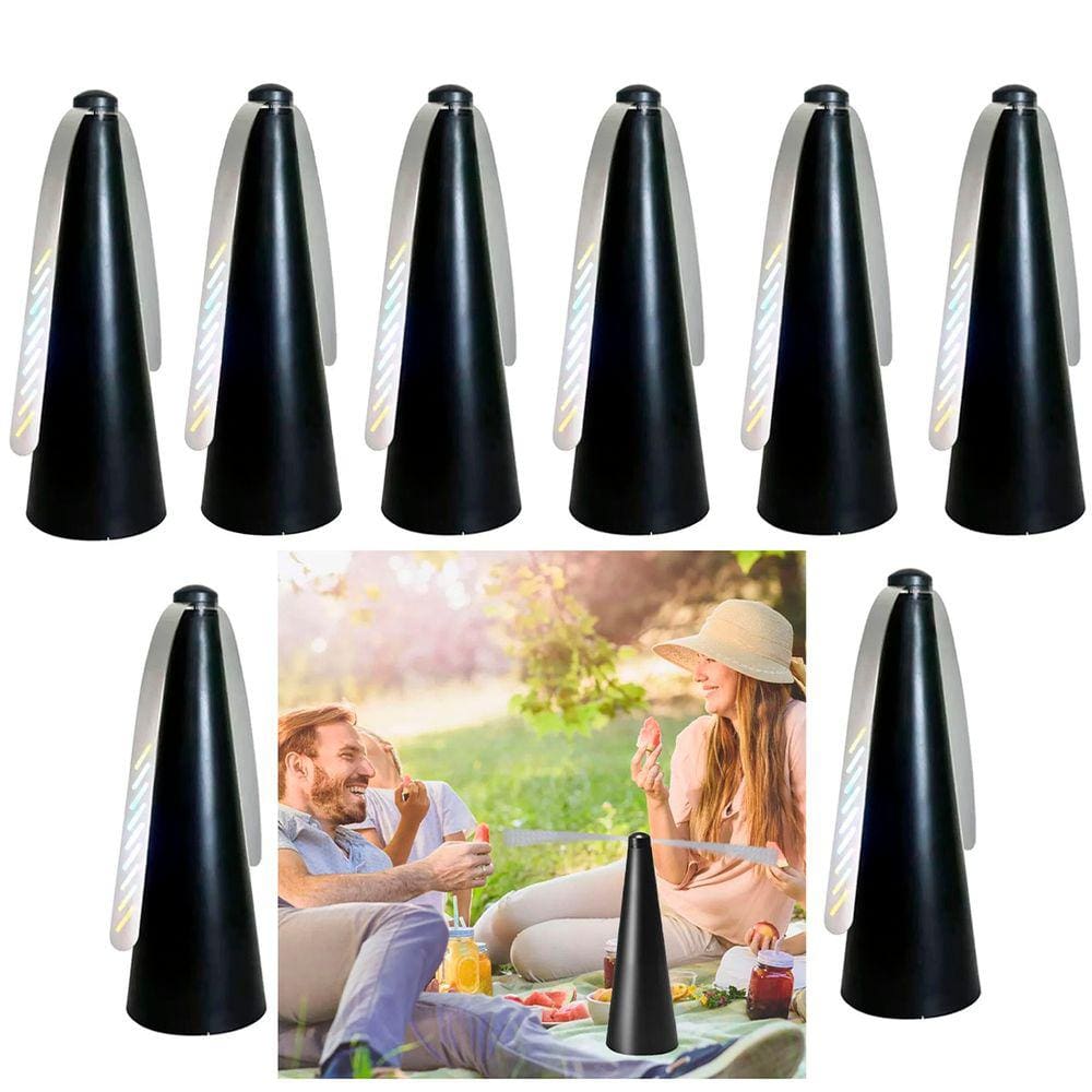 Ventilador Repelente Kit 8 Uni Afasta Inseto Mosca Mosquito Muriçoca Portatil Mesa Piquenique Jardim Casa Quarto Ar Livre