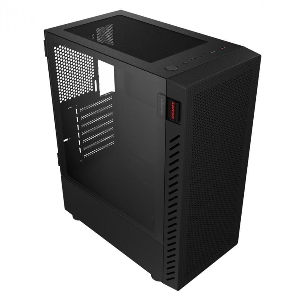 Gabinete Gamer Bolter Black Vulcan - Lateral Em Vidro - Pcyes - Gbbvpbr