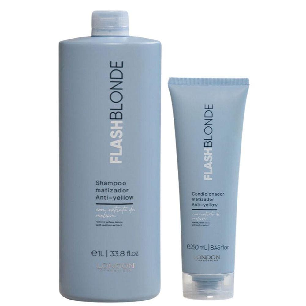 Kit London Flash Blonde Shampoo 1L E Condicionador 250Ml