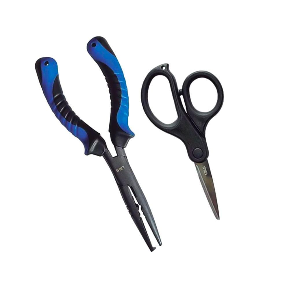 Kit Alicate A18 Pesca Lumis Bico Multifuncional Tesoura T14 Linha Multifilamento