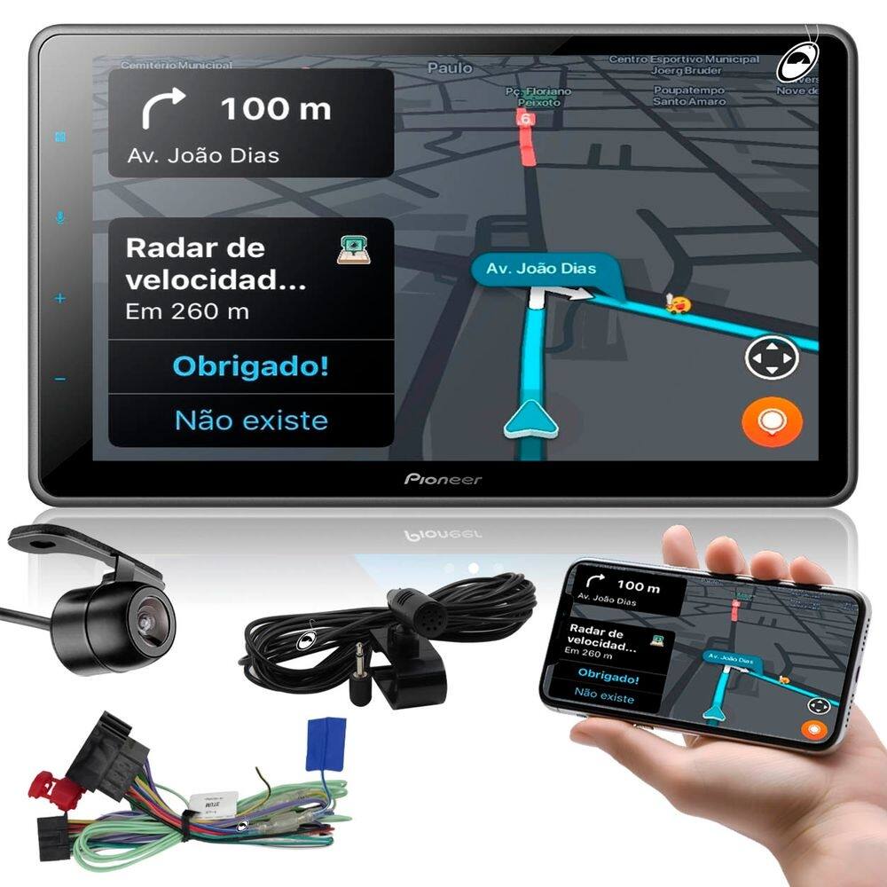Multimídia Pioneer 9” Polegadas DMH-Z8550TV Tela Flutuante + Câmera Ré