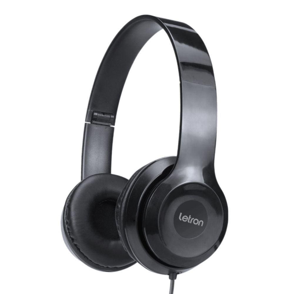 Fone De Ouvido Com Mic P3 Letron Office Wire Preto Estereo D