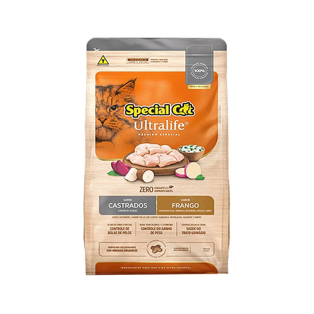 Ração Special Cat Ultralife Castrados Frango 20kg