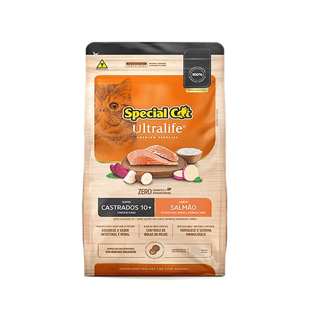 Ração Special Cat Ultralife Castrados 10+Salmão 1kg