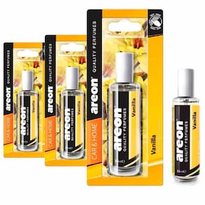 Aromatizante Spray Areon Blister Vanilla 35ml - 3 Peças - Perfume Automotivo Odorizador Carro Novo