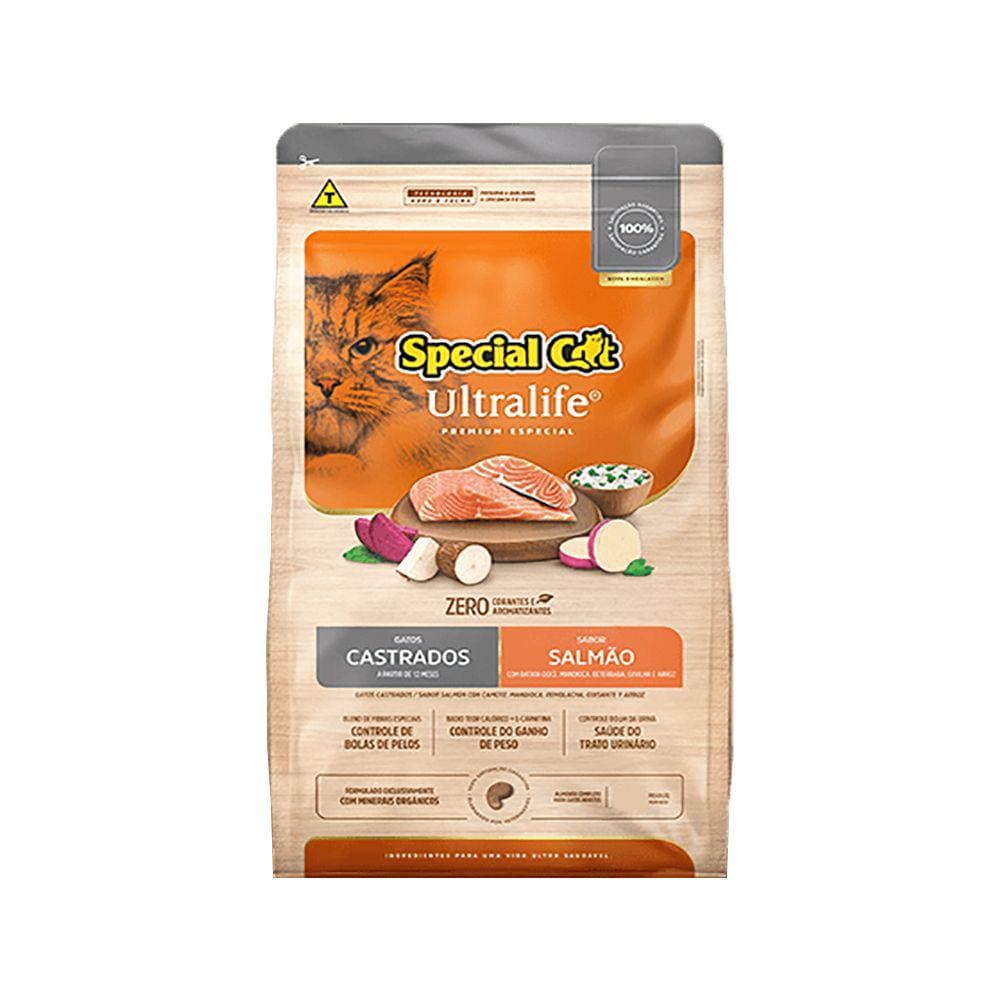 Ração Special Cat Ultralife Castrados Salmão 1kg