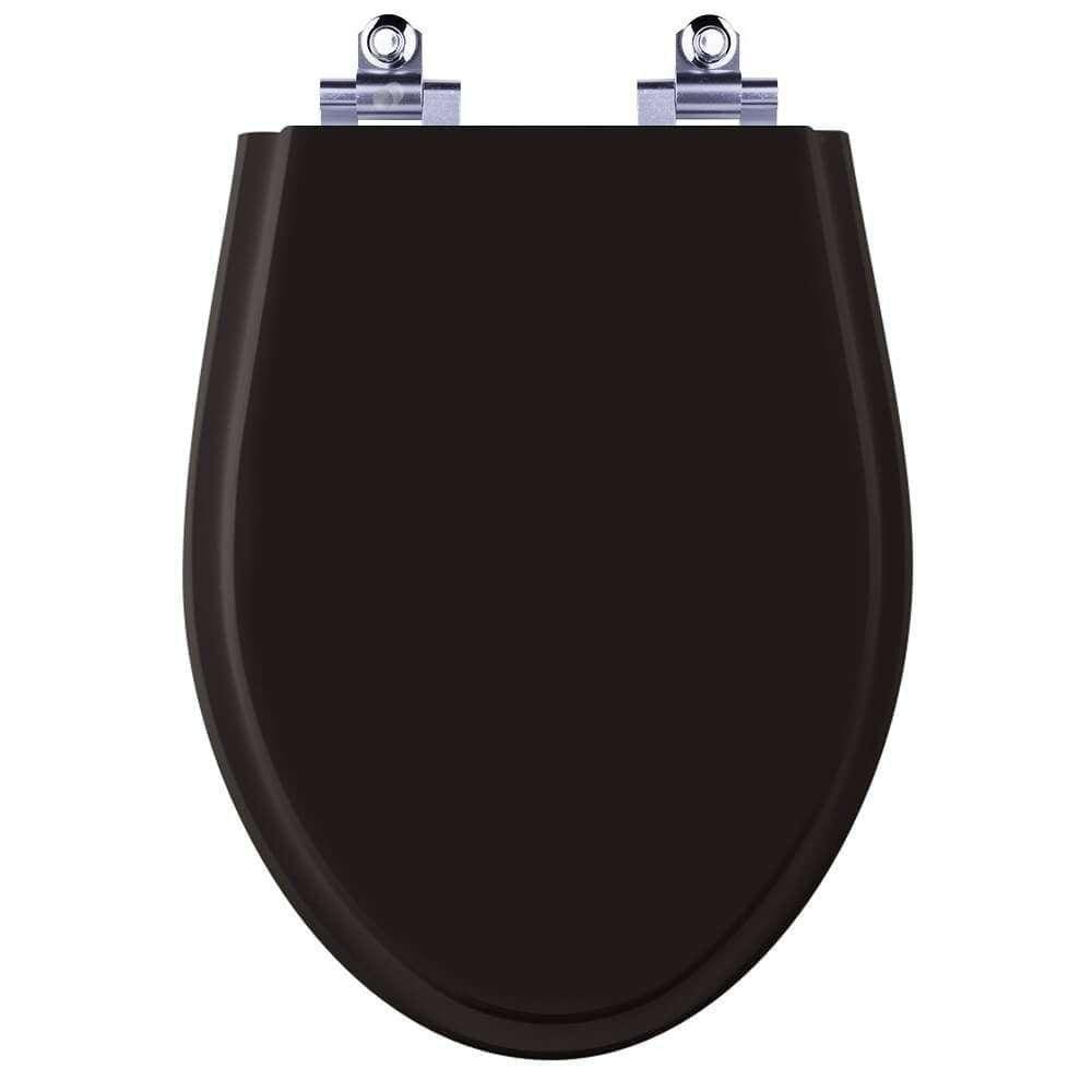 Assento Sanitário Laqueado Soft Close Absolute Preto Para Vaso Ideal Standard