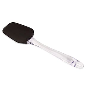 Colher Silicone 25Cm Com Cabo De Acrílico Preto - Hauskraft