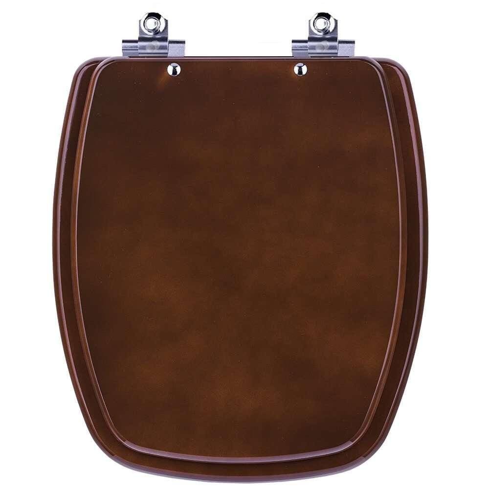 Assento Sanitário Laqueado Soft Close Stylus Marrom Degrade para vaso Celite