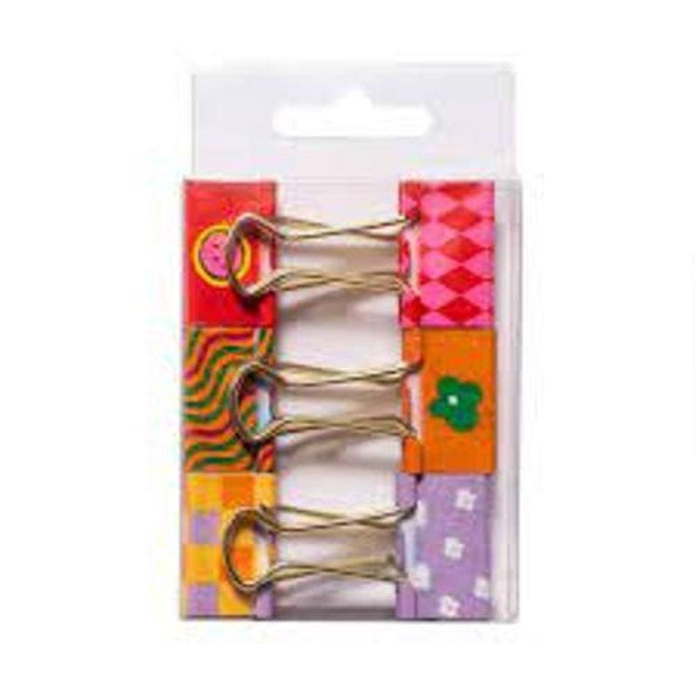 Prendedor De Papel Positive Vibes Estampado C/6 Leonora