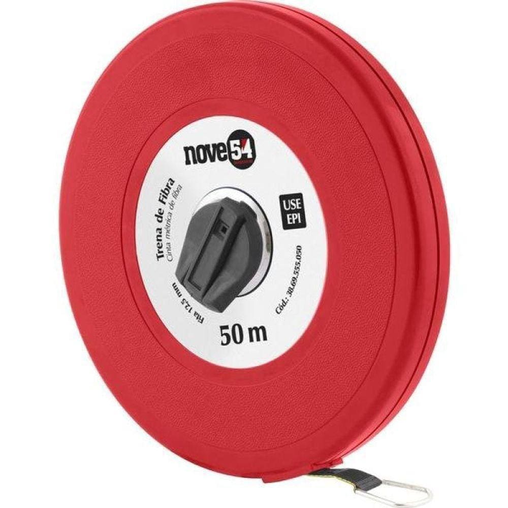 Trena Longa Fita Fibra Vidro 50Mx12,5Mm Corpo Fechado