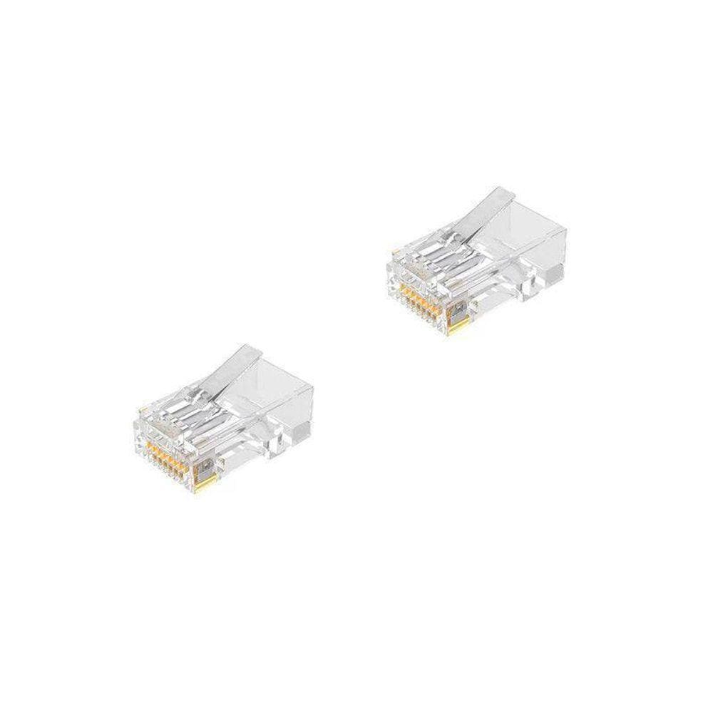 Conector RJ45 Transparente Cat.5e U/UTP - Kit 2 Unidades
