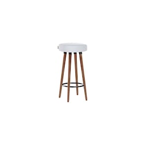 Banqueta Moderna Alta Roma Slim Branco 70cm