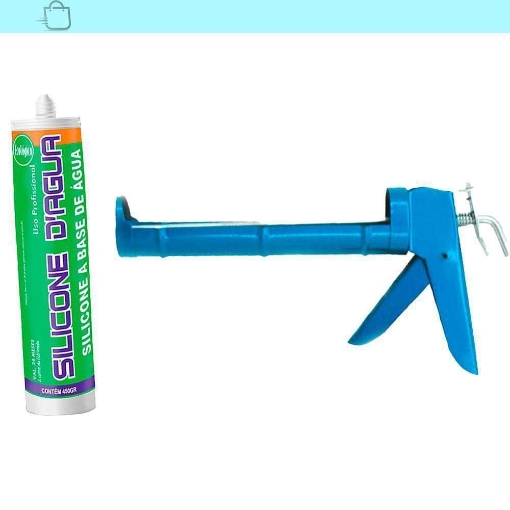 Adesivo Silicone Acrilico Dagua Cinza Com Aplicador