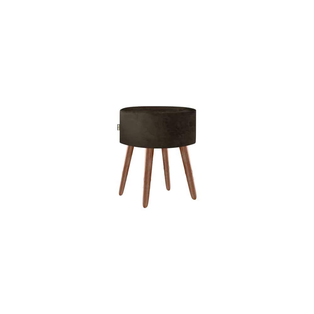 Puff Roma Pés Palito 50cm Marrom Escuro 1 Unidade