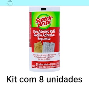 8 Refil Rolo Adesivo Scotch-Brite Limpeza Perfeita E Fácil
