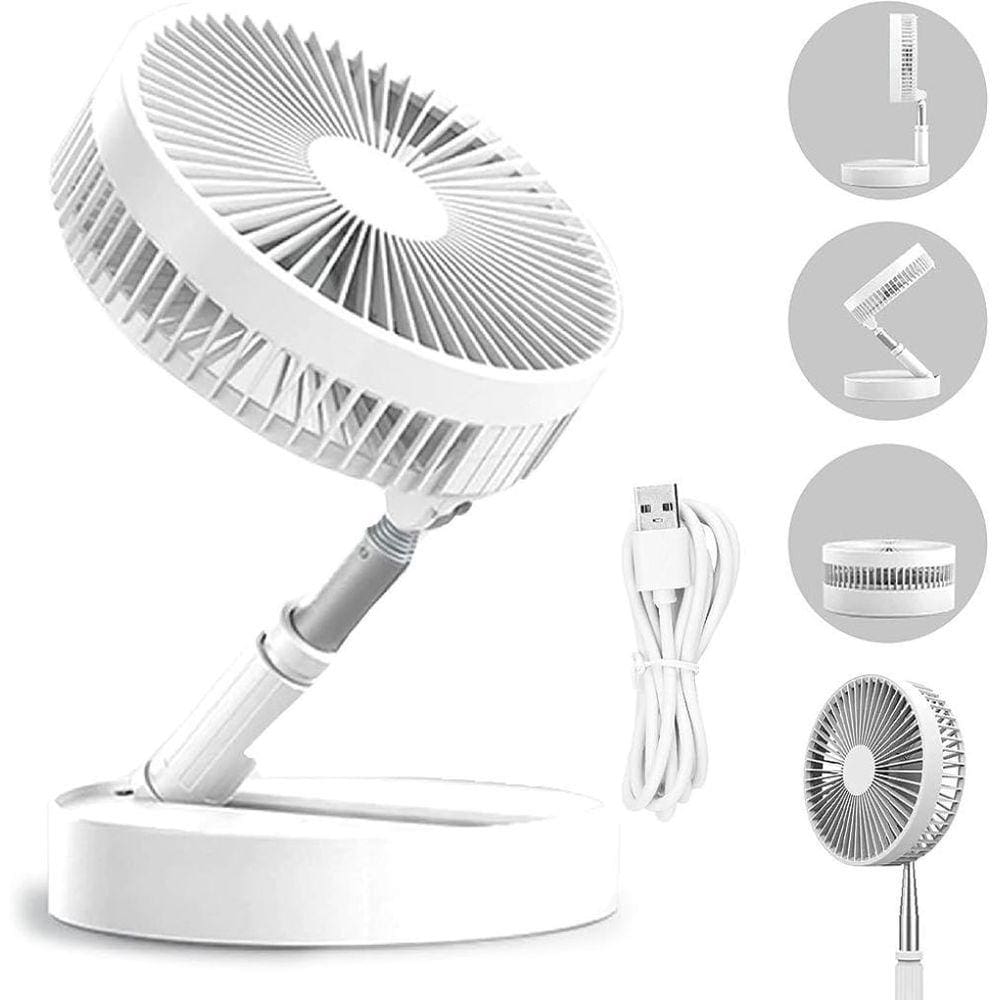 Ventilador Dobrável Portátil De Mesa Silencioso Usb Controle