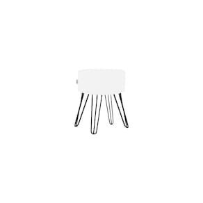 Puff Roma Pés Ferro 50cm Branco 1 Unidade