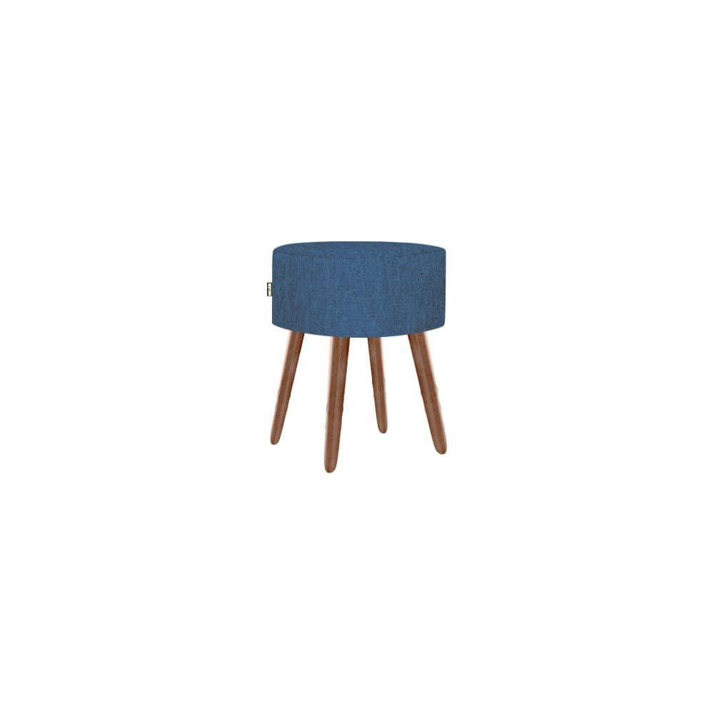 Puff Roma Pés Palito 50cm Azul 1 Unidade