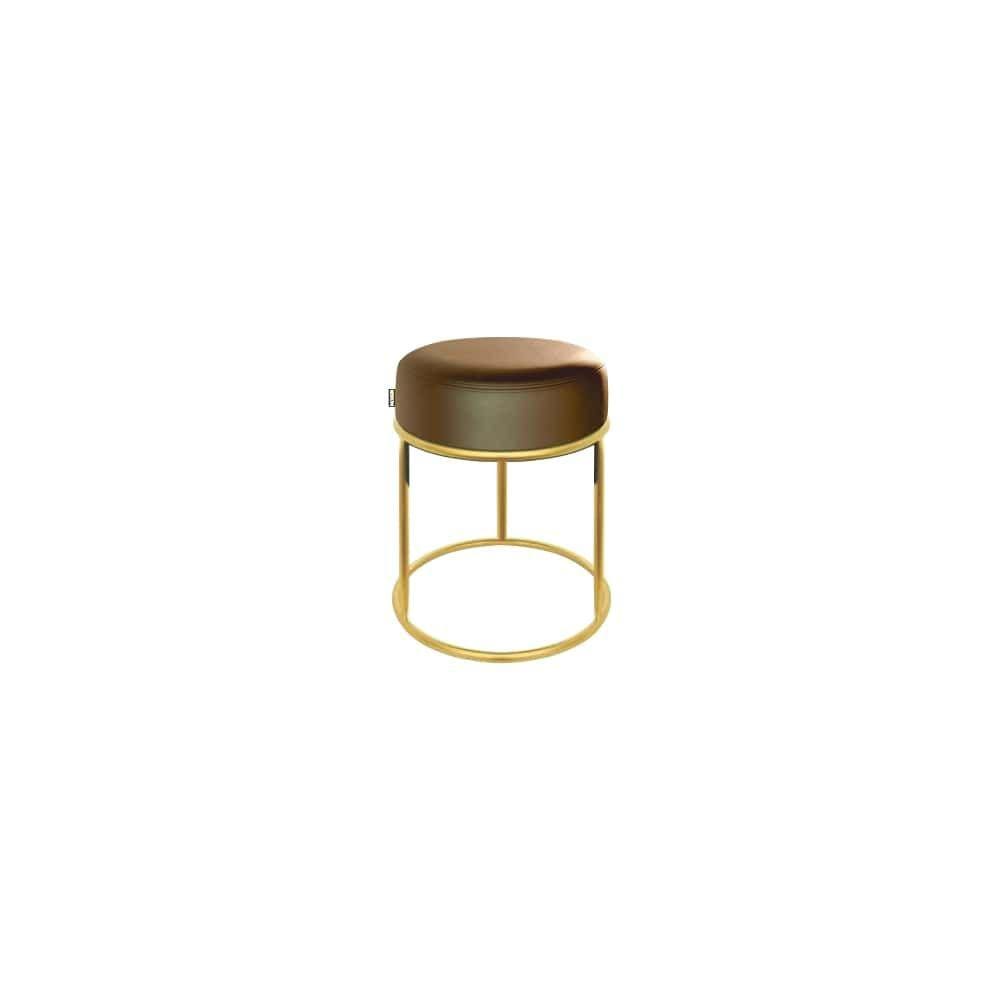 Puff Londres Luxo 50cm Marrom Camel Remes