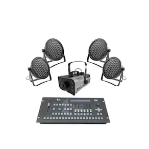 Kit 4 Par Led Slim 60 Led 3W+Máq Fumaça 1200W+Mesa Pilot