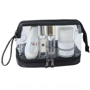 Necessaire Viagem Transparente Com Dois Zíperes 18-3