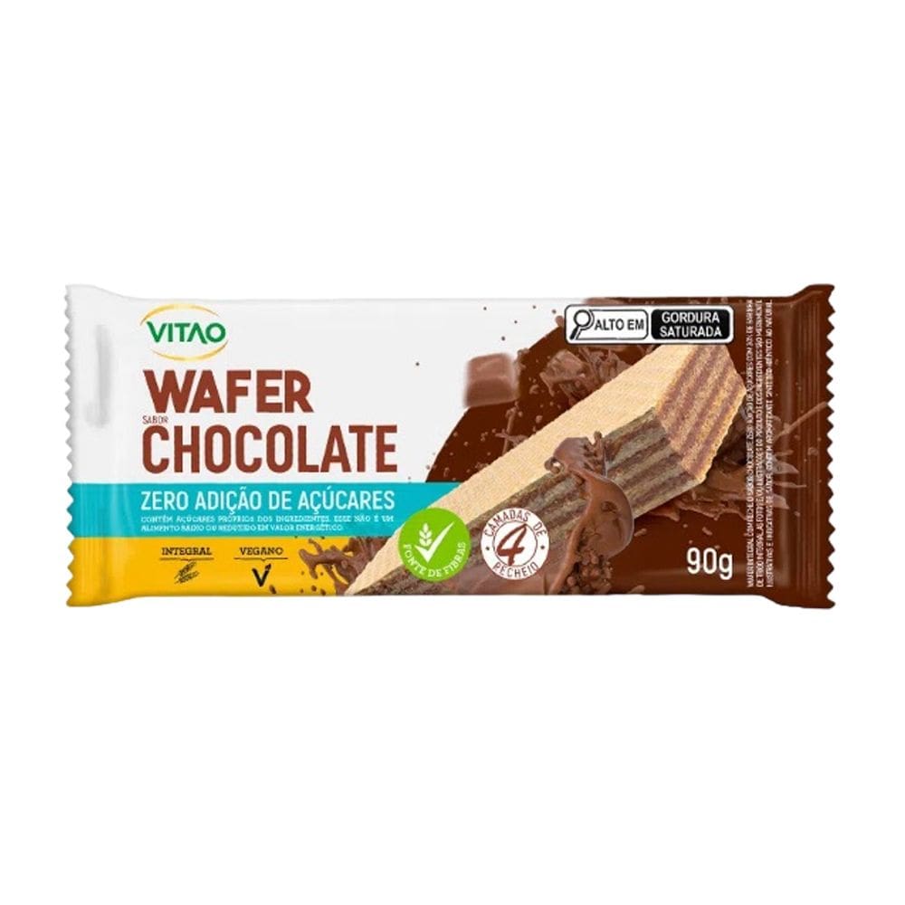 Wafer Integral Chocolate Zero 90g - Vitao