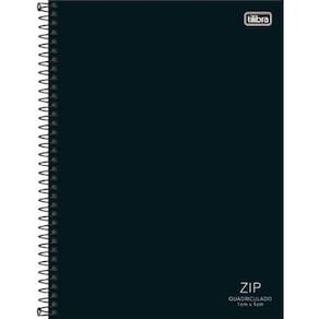 Caderno Univ. Quadriculado 80 Folhas ZIP Preto - Tilibra