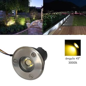 Balizador Led Cob 3W Bivolt De Embutir Luz Branco Quente