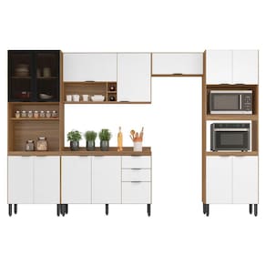 Cozinha Modular Com 5 Peças Firenze Composição 01 Amendola Branco Demóbile