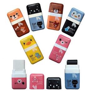 Borrachas de lápis EIKOSON, lindo kit de material escolar com tema de animais