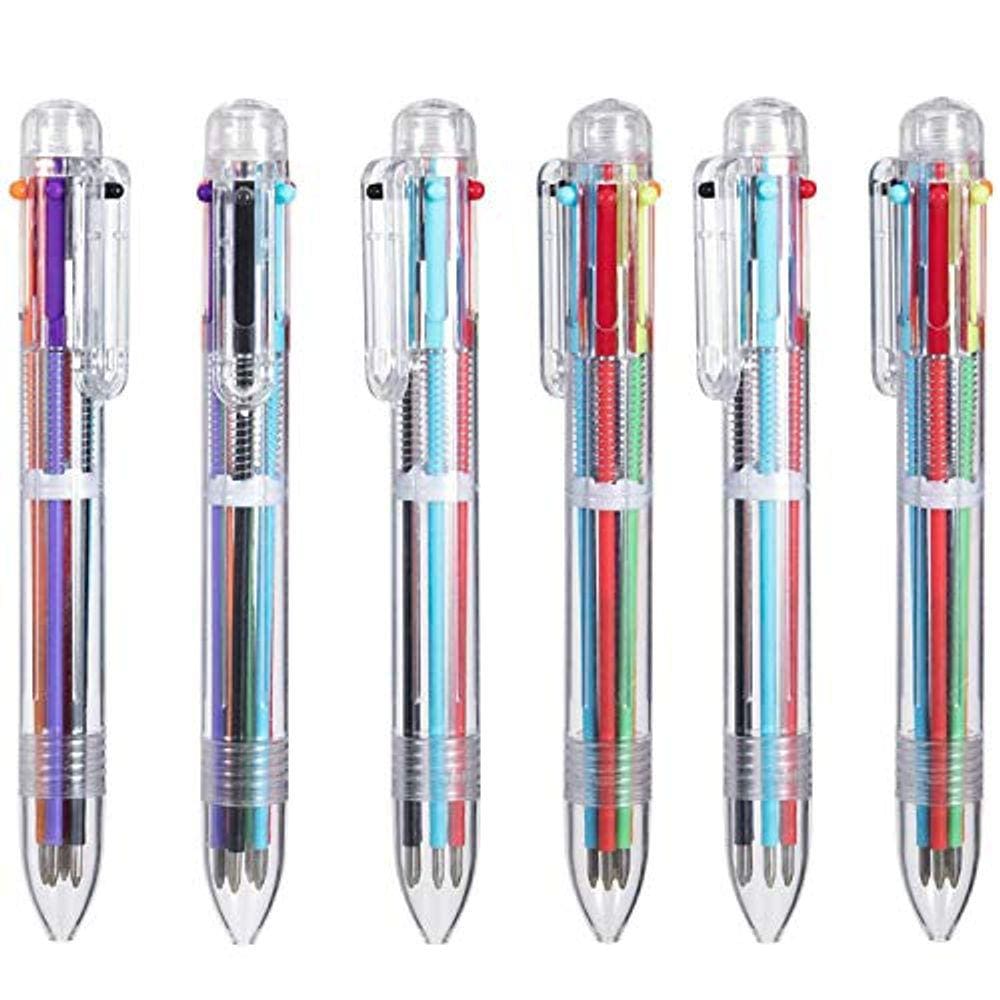 Caneta EEOYU, pacote com 23, multicolorida, retrátil 6 em 1 de 0,5 mm