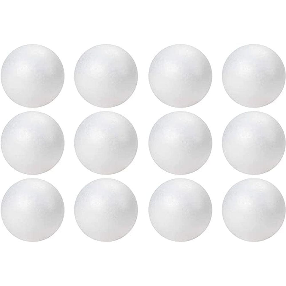 Bolas de espuma TFARC FOAM 3cm Craft, pacote com 12 unidades, poliestireno branco