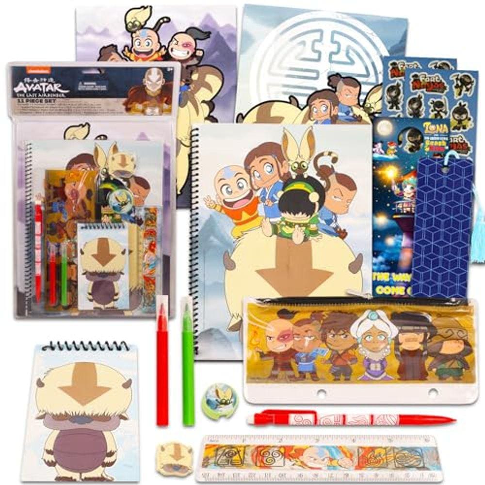Conjunto de papelaria Beach Kids Avatar the Last Airbender 11 Pc